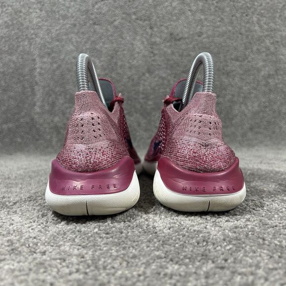Nike Free Run Flyknit 2018 942839-600 Women Size 7.5 Raspberry Red Running Shoes - Picture 7 of 12